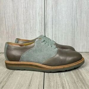 Cole Haan CloudBurst Saddle Grey Teal Oxford Derby Shoe C12028 Mens Size 9.5